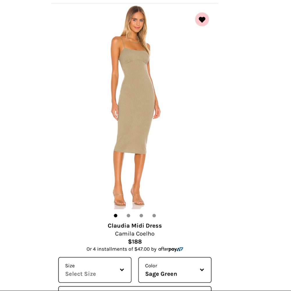 REVOLVE/Camila Coelho Claudia Midi Dress - Sage Green